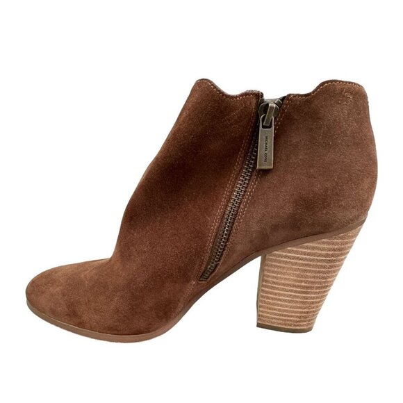 MICHAEL Michael Kors Adams Cutout Buckle Booties in Brown Tan Size 9.5M - Picture 11 of 14